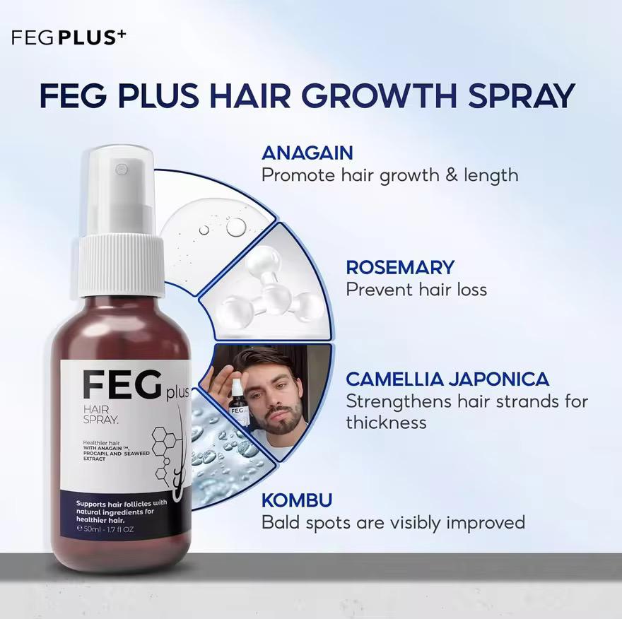 FEG Plus Hair Growth Serum Hair-loss Treatment 14 Days Best Ginger Anti Hair Loss Serum