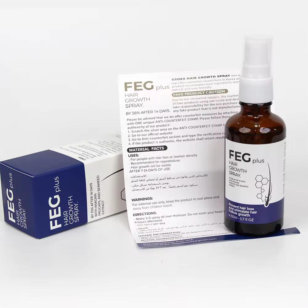 FEG Plus Hair Growth Serum Hair-loss Treatment 14 Days Best Ginger Anti Hair Loss Serum
