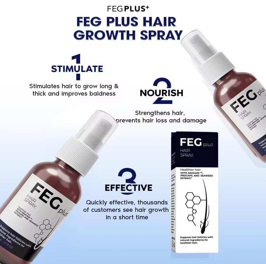 FEG Plus Hair Growth Serum Hair-loss Treatment 14 Days Best Ginger Anti Hair Loss Serum